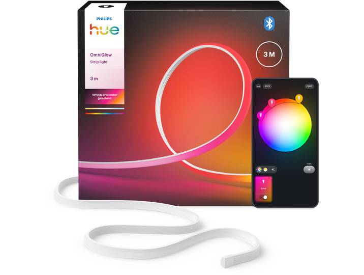 LED-Stripe Philips Hue OmniGlow Silikon weiss/mehrfarbig 3m - LED - Lichtfarbe: Warmweiss - Tageslichtweiss - LED-Stripe