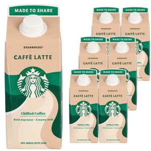 Starbucks Eiskaffee Caffè Latte Fettgehalt 3,1%, im wiederverschließbaren Tetrapack, 6x 0,75 Liter