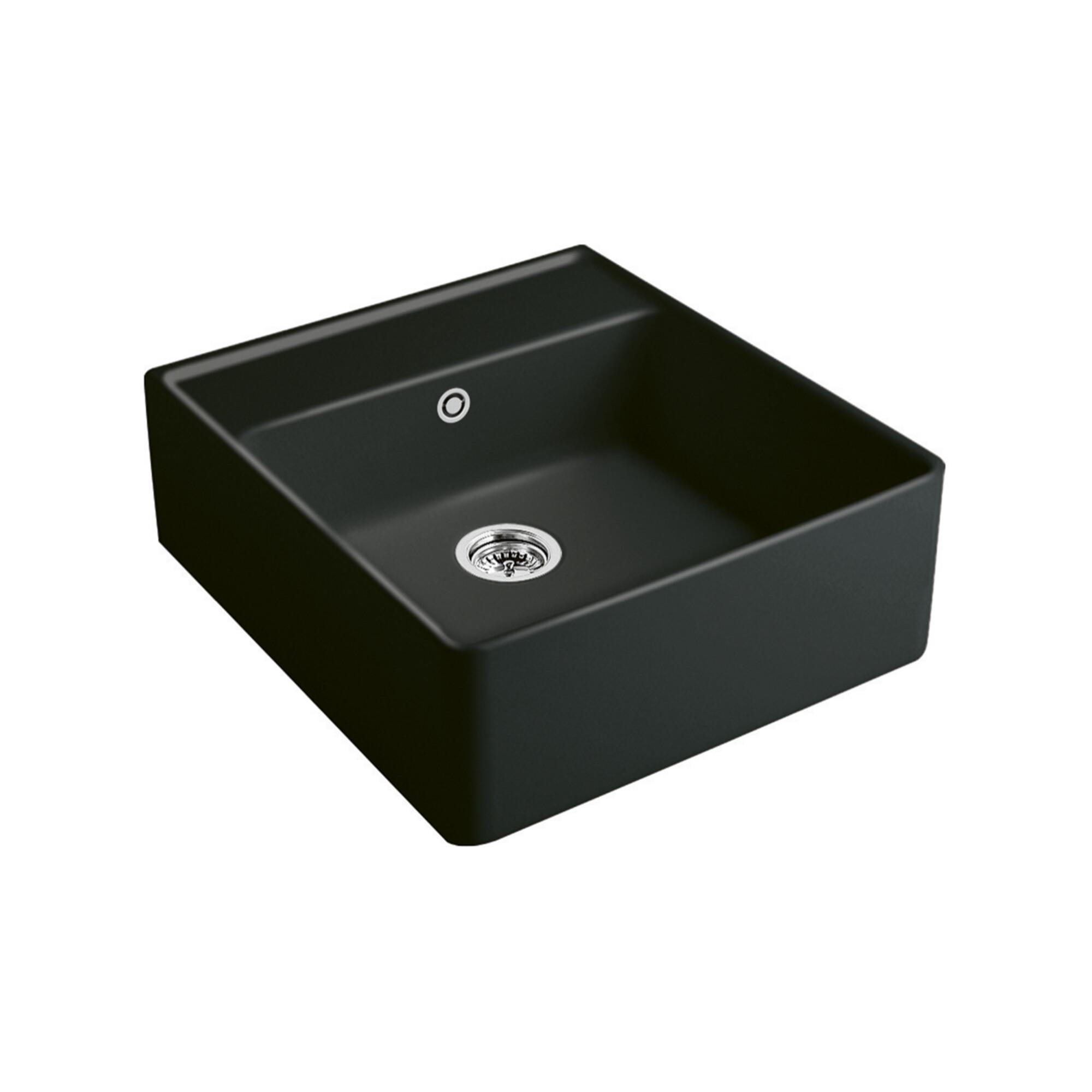 V&B Spülstein-Einzelbecken Einbauspüle, pure black ; Villeroy & Boch (632000R7)