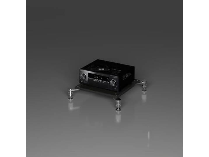 YHTCSXMD HiFi Rack, Audio Rack, 1–4 Ebenen mit dicken Holzablagen Modulares Design mit Entkopplungsspitzen für Verstärker und HiFi-Geräte, ideal für Medienbereiche und HiFi-Hörräume