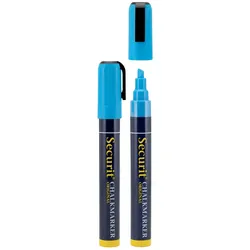 Securit® 2er-Set Flüssigkreidestifte – Blau – Keilspitze 2-6mm