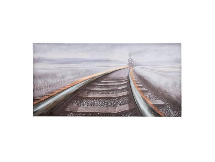 GILDE LED Leinwandbild Railroad - Zugmotiv - strukturiert - mehrfarbig - Höhe 70cm x Breite 140cm - rechteckig