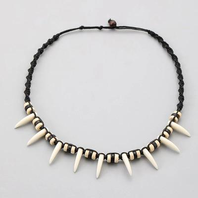Bohemian Woven Wolf Tooth Necklace Bohemian Woven Wolf Tooth Necklace