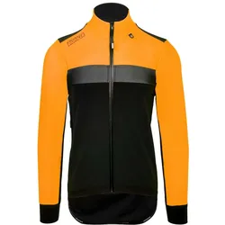 Bioracer, Herren, Velojacke, Spitfire Tempest Protect Winter Jacket Fluo (S), Orange, Schwarz
