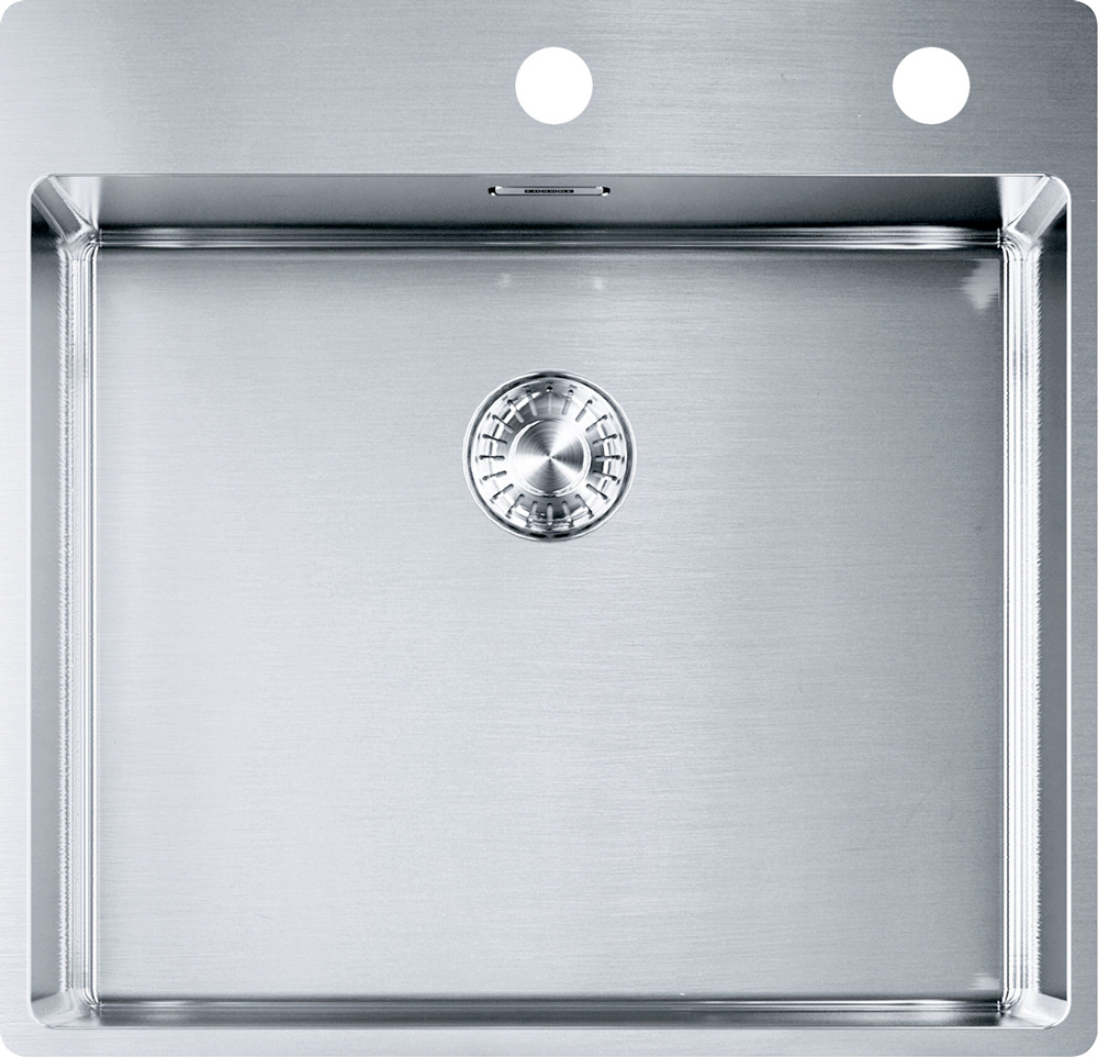 FRANKE Spüle BOX BXX 210-50 A mit Drehexcenterventil Edelstahl-Optik