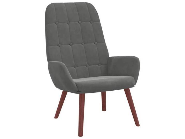 Elégance - Chic Fauteuil 1 place moderne - Fauteuil relaxant - velours - gris foncé - 70x77x94cm_0914906