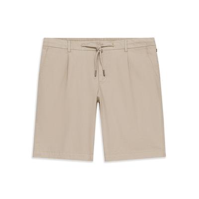 Bermudas BUGATTI "Soft touch", Herren, Gr. 58, Normalgrößen, 30, beige, 98% Baumwolle, 2% Elasthan, unifarben, normal, Hosen Bermudas, mit Kordelzug