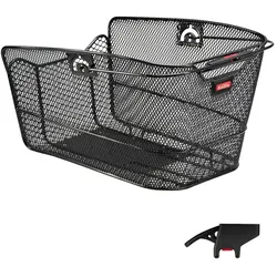 Hinterradkorb KLICKfix City-Max m. Korbk 23x22,5x36cm, schwarz, engmaschig
