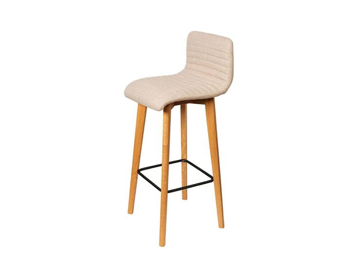 Chaise snack tissu écru