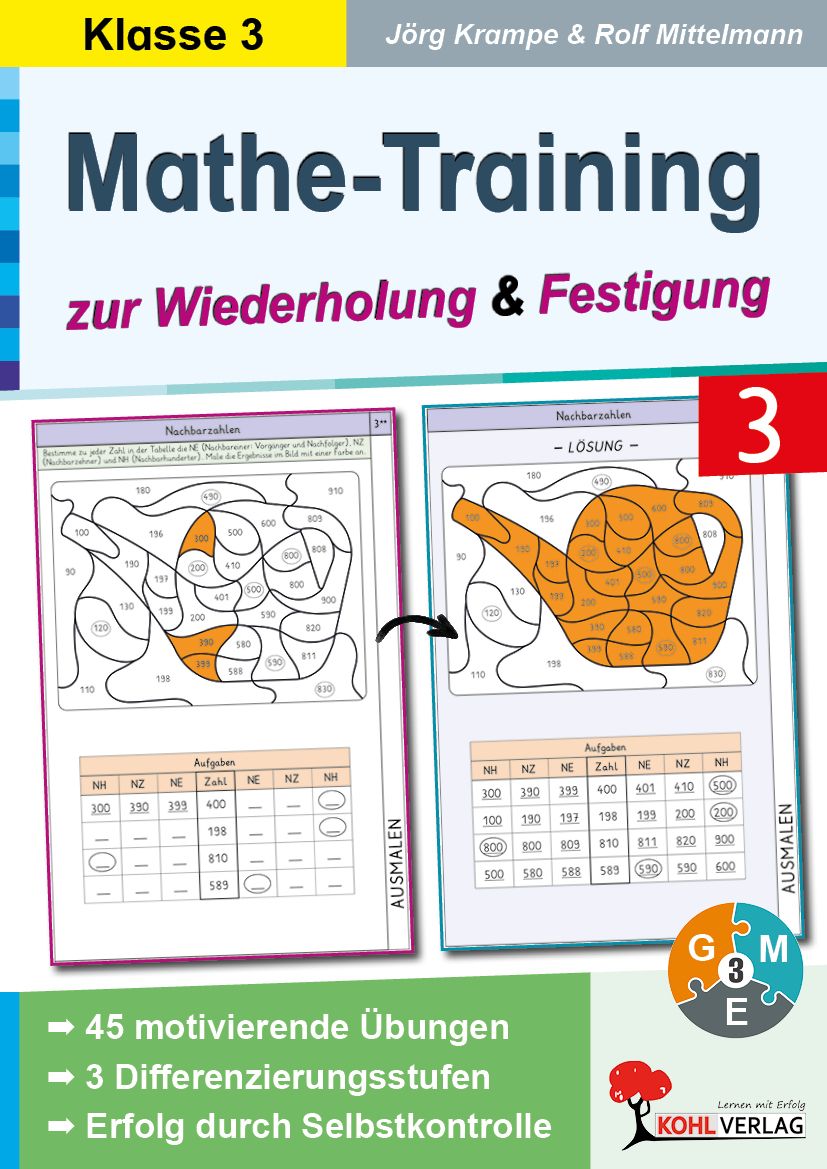 KOHL Verlag Mathe-Training zur Wiederholung und Festigung / Klasse 3