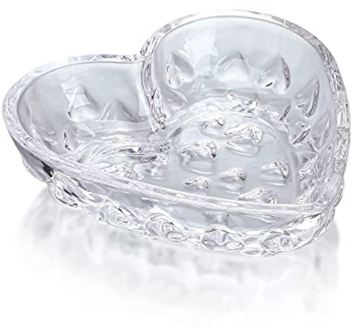 Hartvormig Kristallen Sieraden Dienblad, 13 cm Trinket Schotel voor Ringen en Sieraden