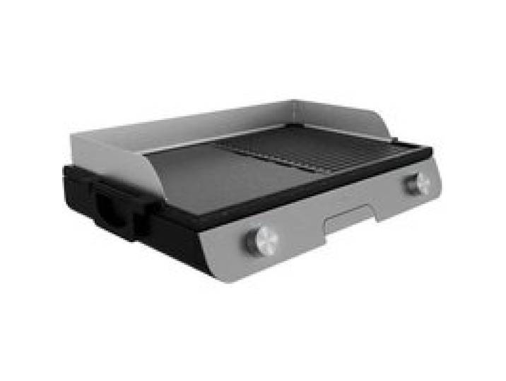 Cecotec PerfectRoast 3000 Barbecue électrique en inox 3 000 W surface de cuisson mixte revêtement anti-adhésif Rockstone