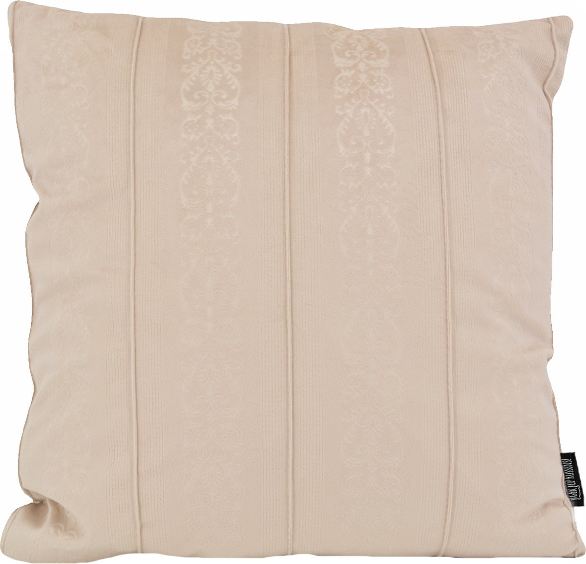 Velvet Versaille Beige Kussenhoes van Fluweel en Polyester, 45 x 45 cm