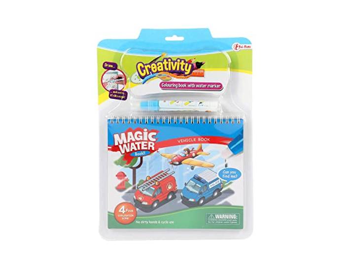 Toi Toys Kleuren met water 'Voertuig' boek+stift