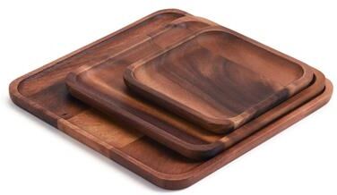 Kalmar Home Set of 3 Square Plates - 1 each size