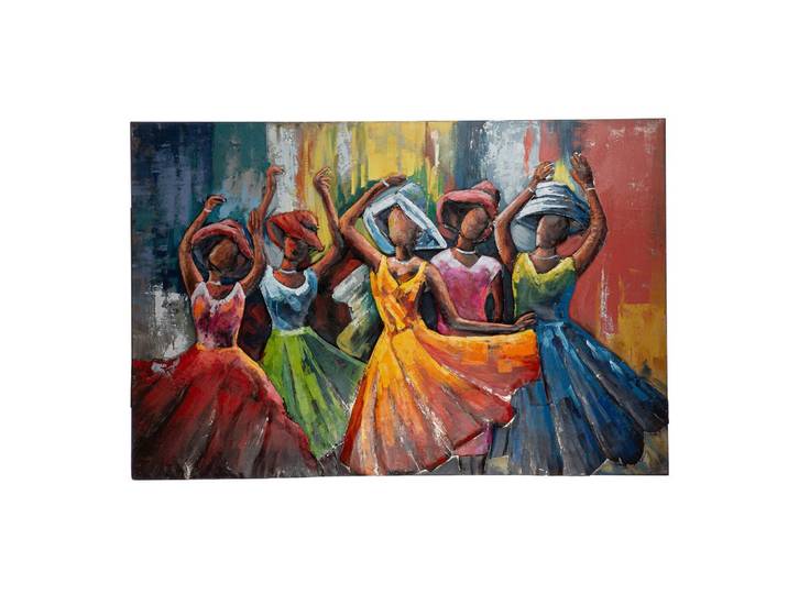 Metallbild Lets Dance Multicolor