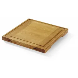 HENDI Servierbrett aus Eichenholz, 270x270x(H)20mm