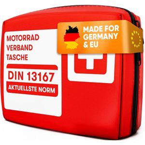 PURAHELP Erste-Hilfe-Tasche Mini, nach DIN 13167 gefüllt, für Motorrad