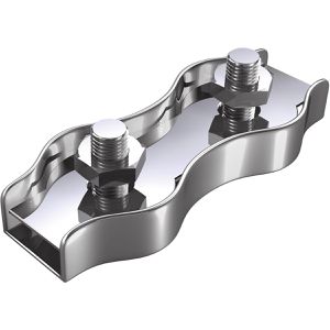 Dörner+Helmer Drahtseilklemme 4914464, Duplex, für 4 mm Drahtdurchmesser, aus Edelstahl, 2 Stück