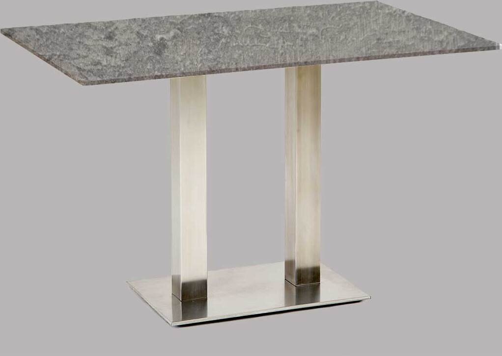 Niehoff - Rechteckiger Bistrotisch - HPL HPL Zement Stahl Anthrazit 120 x 81 cm