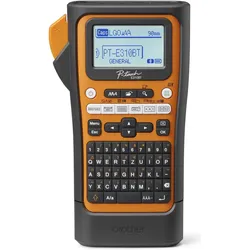 Brother PT-E310BTVP Pro Labelling, Beschriftungsgerät, Schwarz, Orange