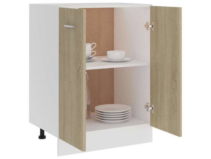 Décoratif - Meuble bas  Lyon  Vintage Meuble bas de cuisine Chêne Sonoma 60x46x81 5cm - bois d'ingénierie con6710097