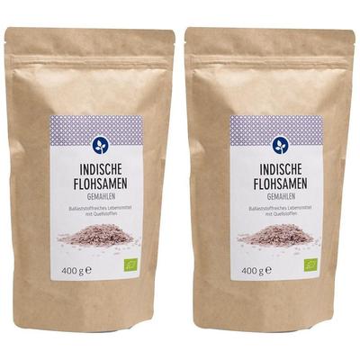 Indische Flohsamen gemahlen Bio 2x 2x400 g Pulver
