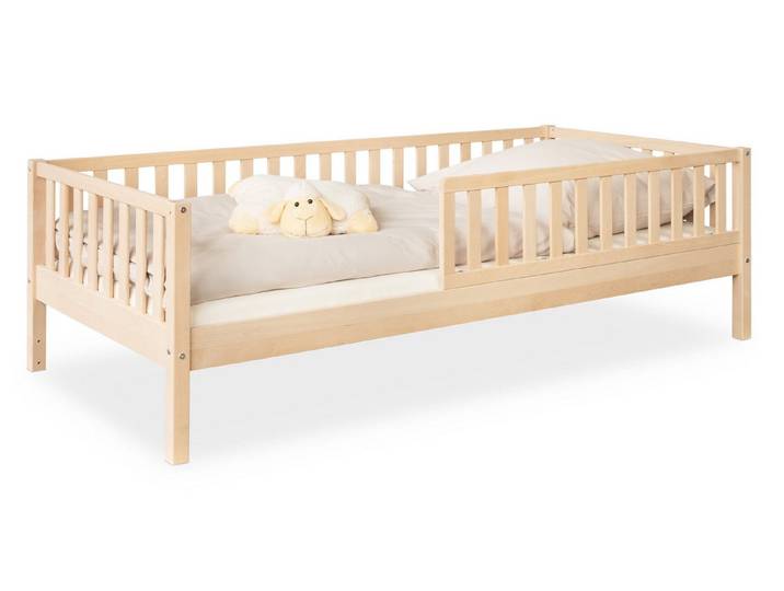 Ehrenkind Kinderbett Livo aus massivem Buchenholz, FSC® zertifiziert, inkl. Rausfallschutz (langlebig & flexibel, Kinder Bett in Buche, Kinderbetten)