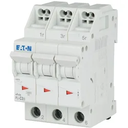 Eaton 171260 Leitungsschutzschalter mit Steckklemme, 3 A, 3p, Charakteristik: C PLI-C3/3