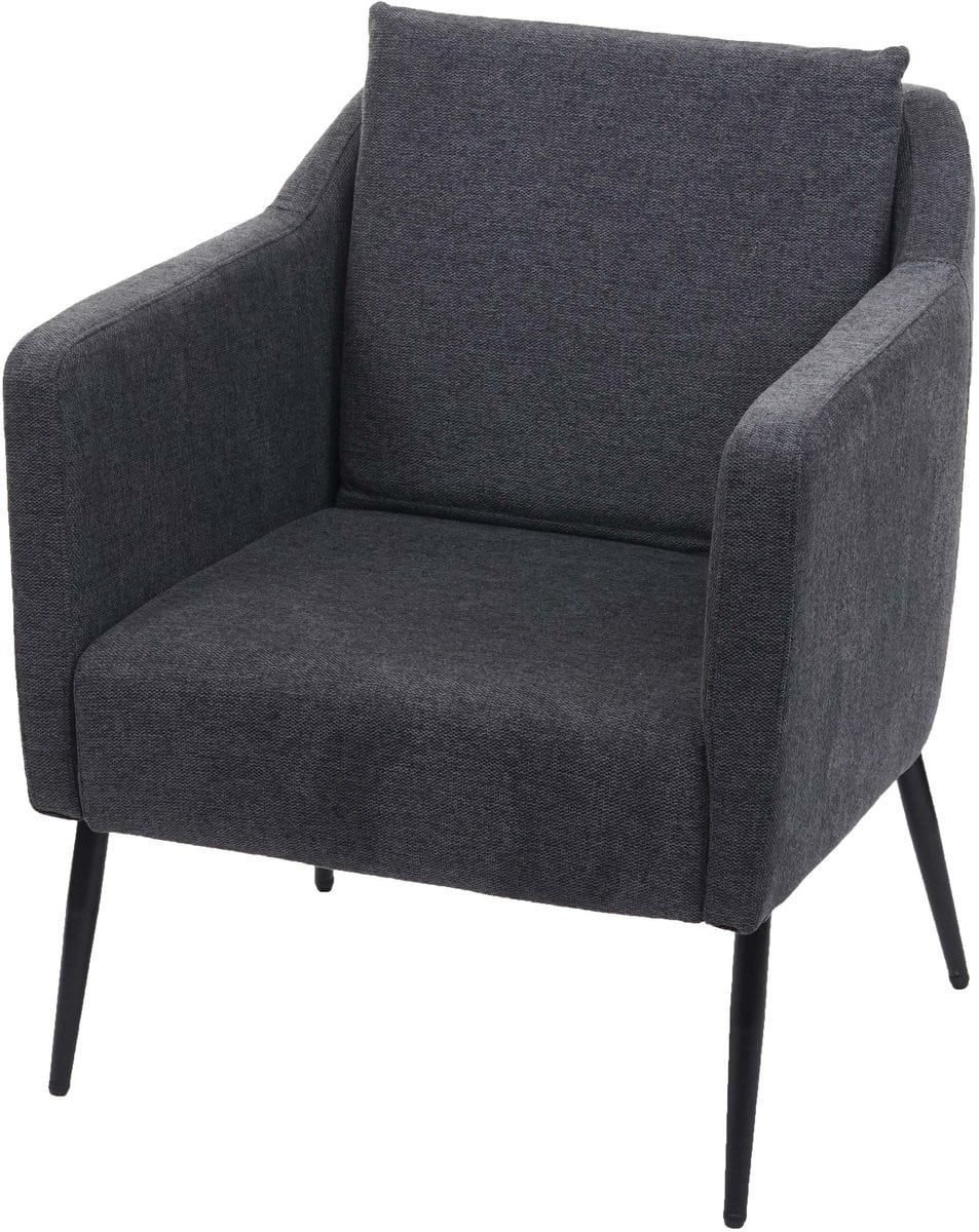 MCW Lounge fauteuil MCW-H93a, moderne cocktail relax fauteuil in donkergrijs textiel