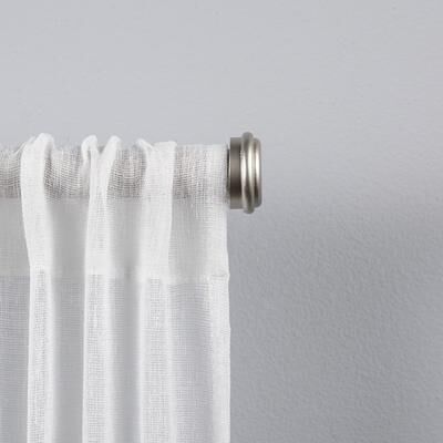 ATI Home Topper 1"" Adjustable Curtain Rod and Finial Set"