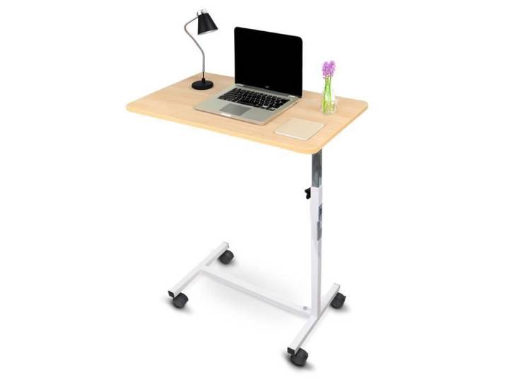 Table d'appoint avec roulettes Mobiclinic Meseta Support tablette Acier Légère Hauteur réglable Portable