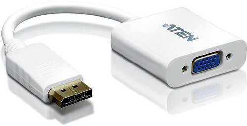 ATEN VC925-AT DisplayPort / VGA Adapter [1x DisplayPort Stecker - 1x VGA-Buchse] Weiß 10.00 cm