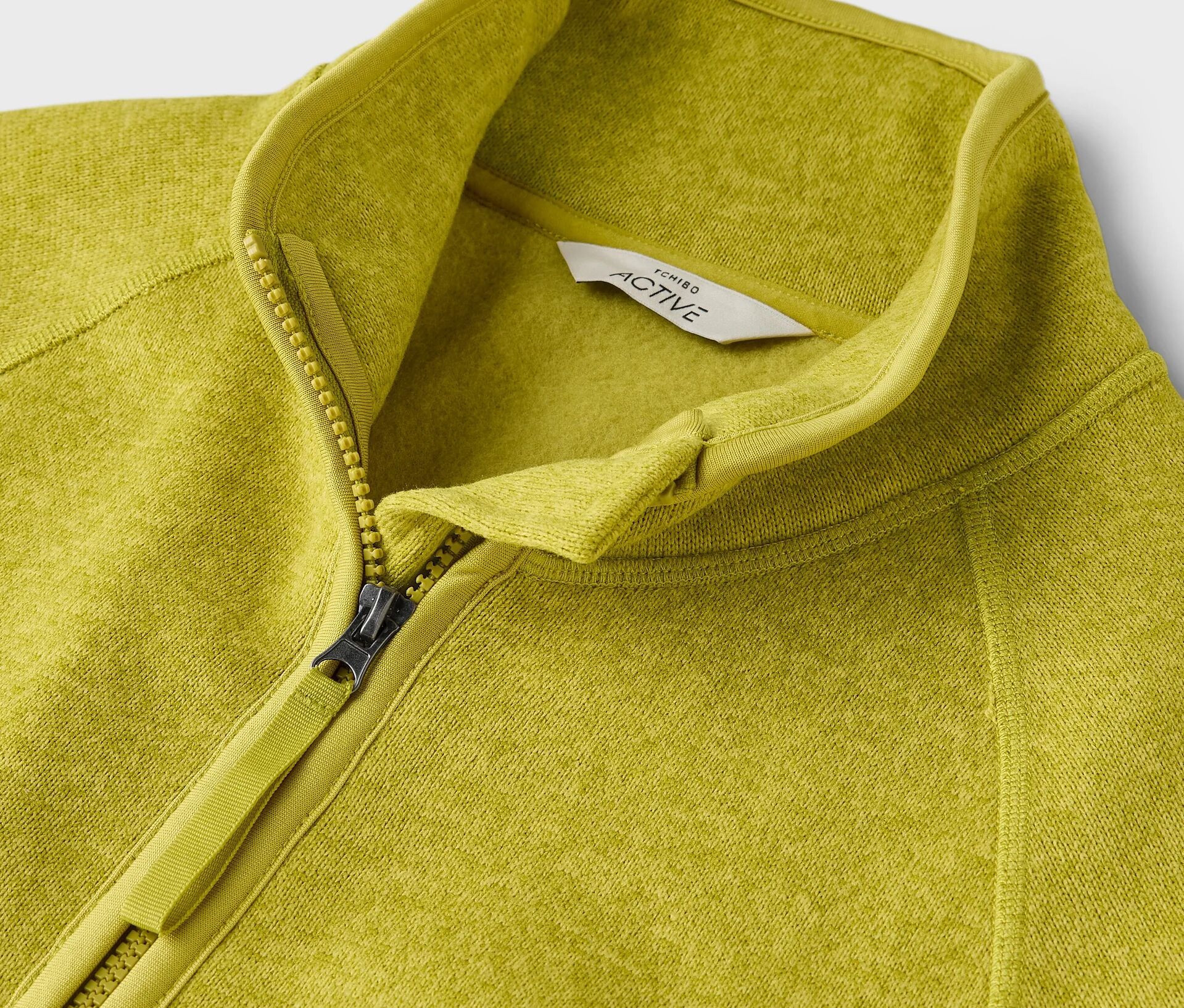 Tchibo - Strickfleecejacke - Damen - Gr. L - grüngelb