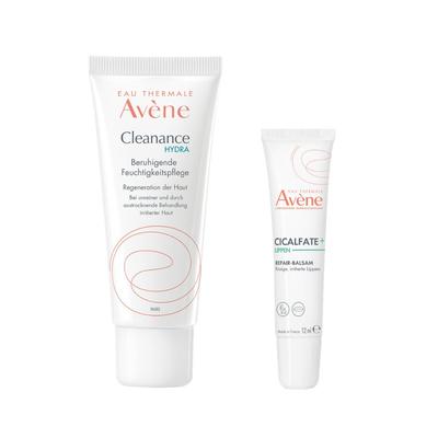 Avène Cleanance Hydra beruhigende Feuchtigkeitspflege + Cicalfate+ Lippen Repair-Bal 1 St
