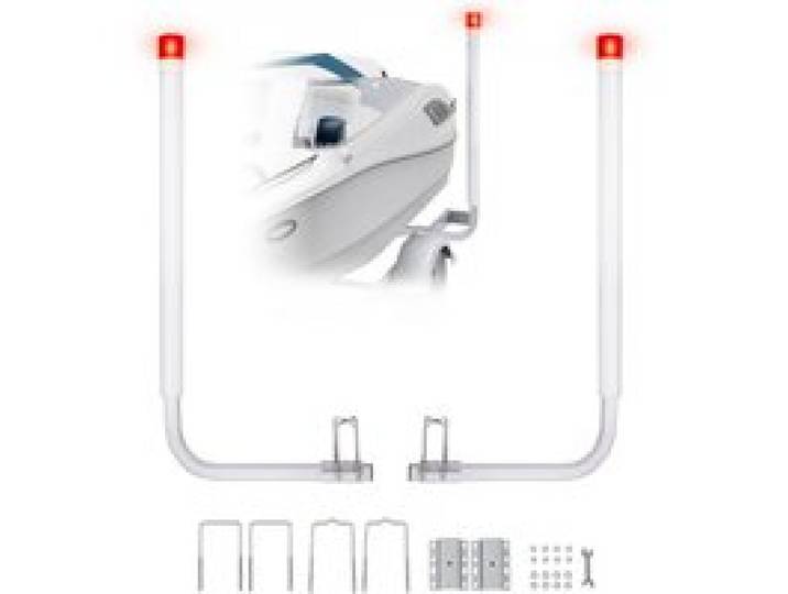 VEVOR Guides de Remorques de Bateaux 160 cm Largeur Réglable de 30 cm Guide de Mise à l’Eau Galvanisée en Acier avec Tube PVC et LED pour Jet-Ski Bateau de Pêche Voilier Dériveur Bateau Gonflable