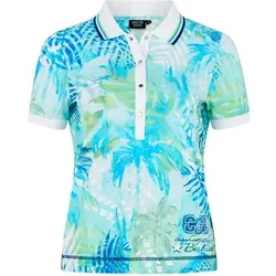 CANYON Damen Polo Poloshirt 1/2 Arm, Größe 38 in Blau Blau