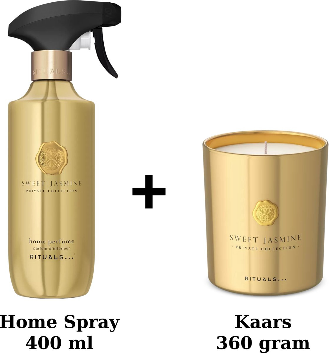 Rituals Sweet Jasmine Duo Set met Home Spray 400 ml en Kaars 360 gram