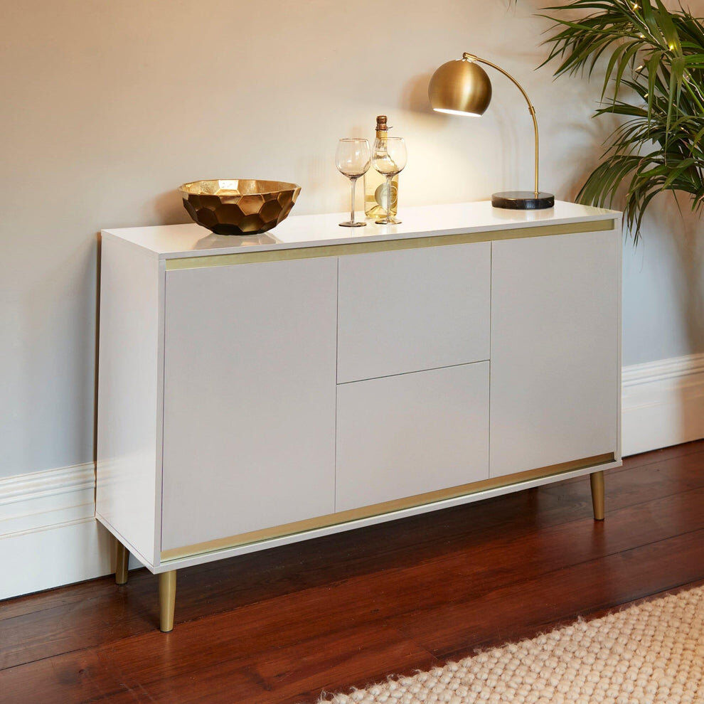 Fairmont Park Bellandra ILIANA 135cm Sideboard Snow White 85.5cm H X 135cm W X 40cm D