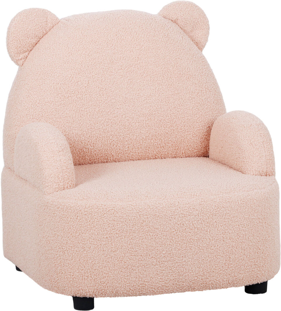 Isabelle & Max AIYAPLAY Kids Armchair, Bear Shaped Toddler Sofa Chair for Bedroom Pink 59cm H X 52cm W X 48cm D