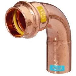 AQUAGAS Pressfitting Bogen 90 Grad, i/a 22 mm