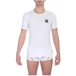 Bikkembergs, Herren, Sportshirt, T-Shirt für Männer aus weisser Baumwolle (L), Weiss