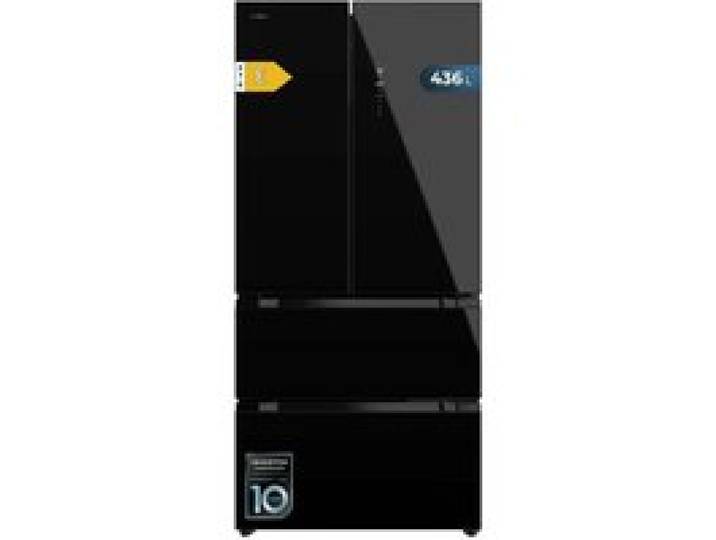 Cecotec Refrigerateur Congelateur 4 Portes Française Bolero CoolMarket FD 436 Black Glass E. Réfrigérateur 436L verre noir