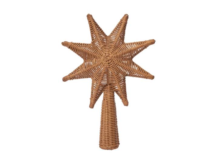 Ferm Living Étoile de sapin de Noël Rattan christmas tree top star Natural