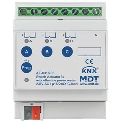 MDT technologies Schaltaktor 3-fach, 4TE AZI-0316.03