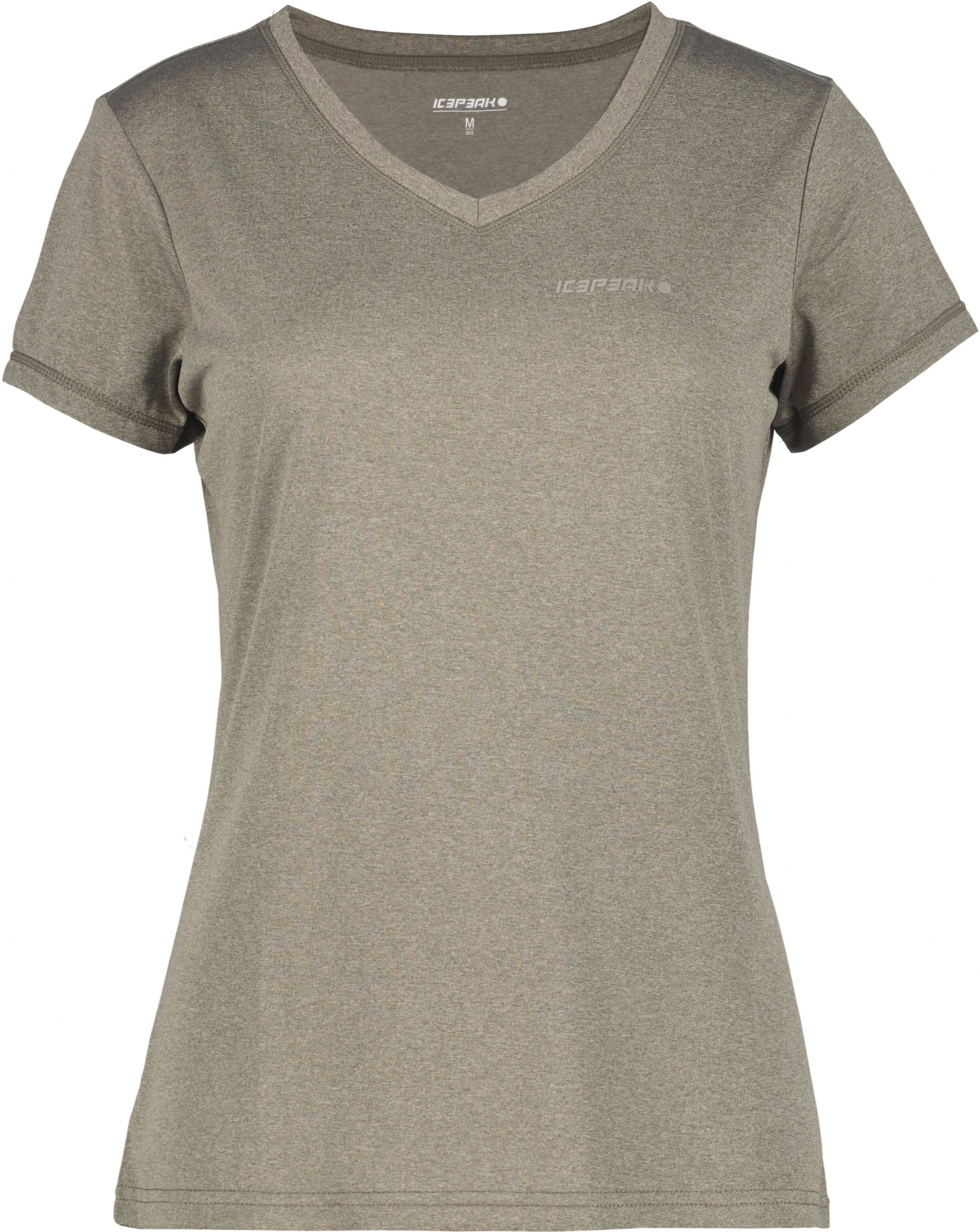 Funktionsshirt ICEPEAK "BEASLEY", Damen, Gr. S, grün (granite), Obermaterial: 100% Polyester, Shirts Funktionsshirt, schnell trocknend, aus Polyester granite S