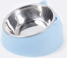 Inspire Curations ComfortTilt Elevated Stainless Steel Pet Bowl blue