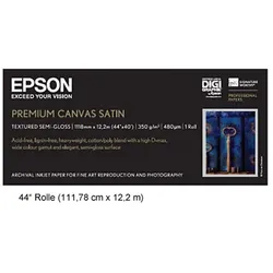 Premium Satin Canvas Rolle 44" 350g/m2, 111,78 cm x 12,2 m
