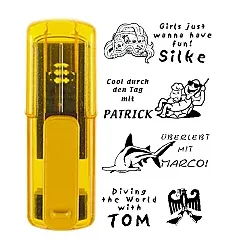 Smart-stamp - Größe: 38 x 14 mm - Farbe: topaz/gelb