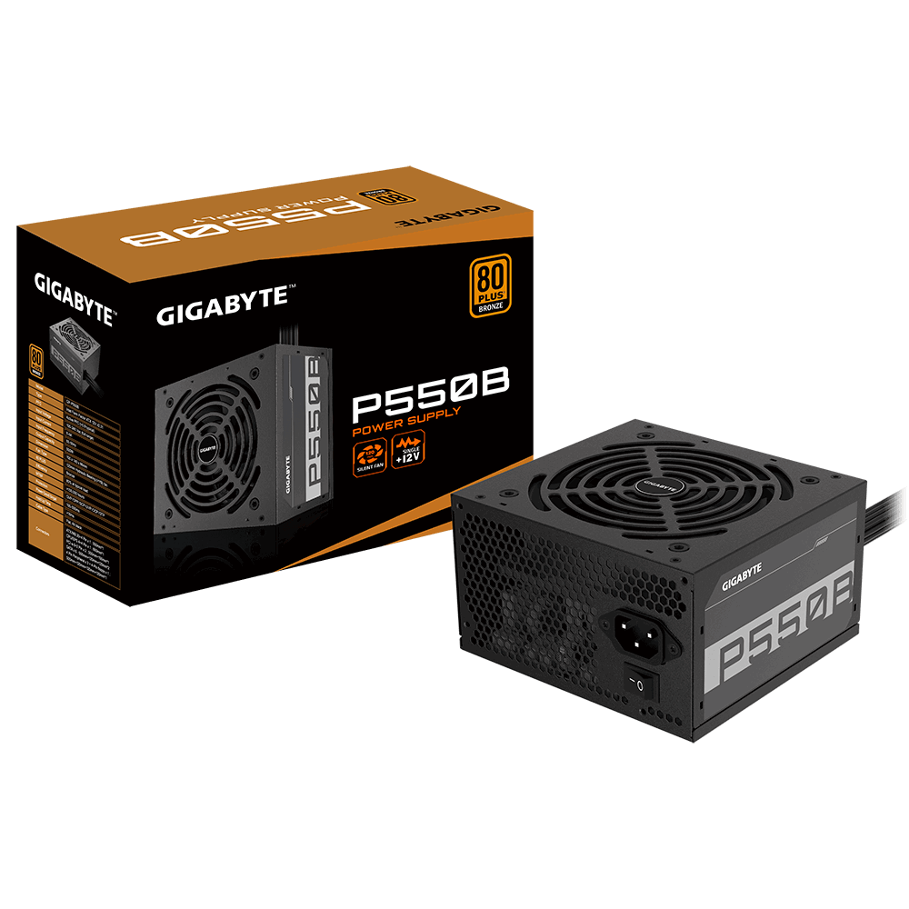 Gigabyte P550B 550W ATX Netzteil, 80+ Bronze, 120 mm Lüfter GP-P550B